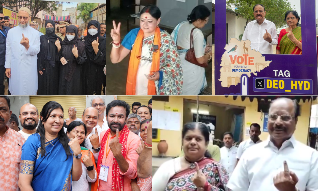 photo: candidates at polls early 